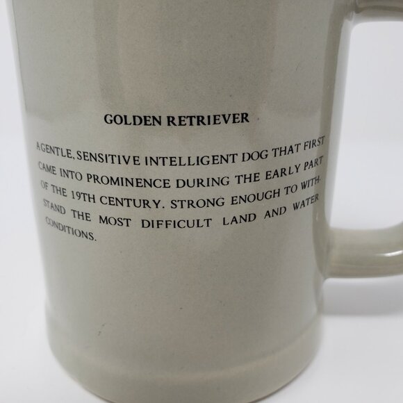 McCoy Coffee Mug Golden Retriever Dog Fetching Duck Stoneware Pottery 5 inch - Picture 3 of 6
